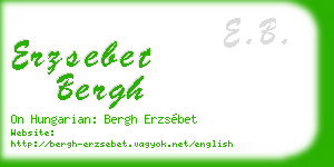 erzsebet bergh business card